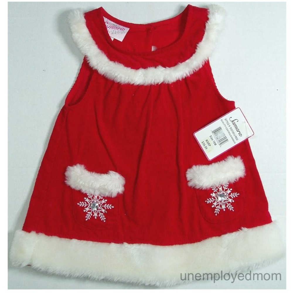 Girls Santa Jumper Dress Party Christmas Wedding Party New Year Holiday